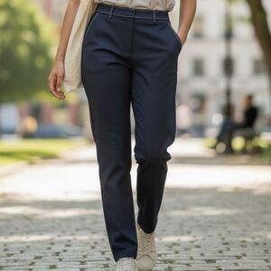 EUC Class Made In Italy Size 46 (US 10) Black With White Detail Dress Pants!